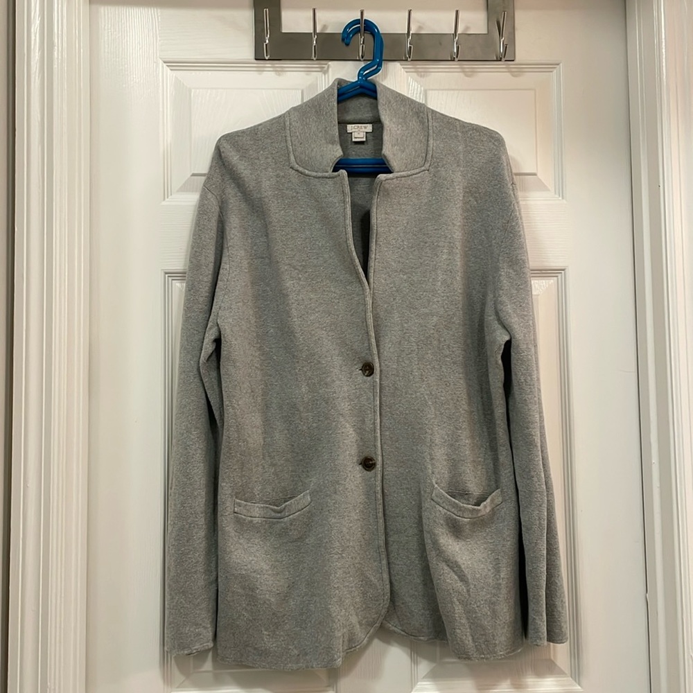 J. Crew Factory Cotton Knit Sweater Blazer Size XL
